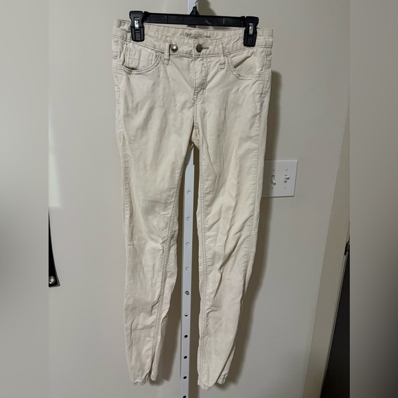 Free People Denim - Free People Cream corduroy Skinny Jeans